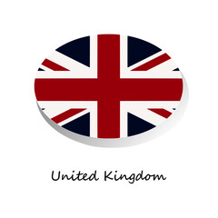 The flag of United Kingdom's national. For banner, tempate, icon, media.
