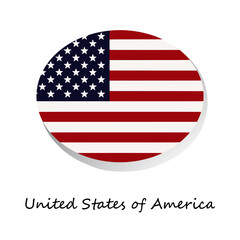 The flag of America's national/USA. For banner, tempate, icon, media.