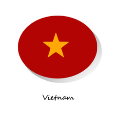 The flag of Vietnam's national. For banner, tempate, icon, media.