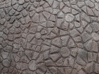 art line pattern on cement surface and color painting.