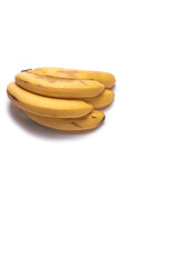 Bunch of bananas on a white background