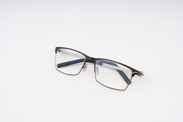elegant design eyeglasses on white background.selective focus