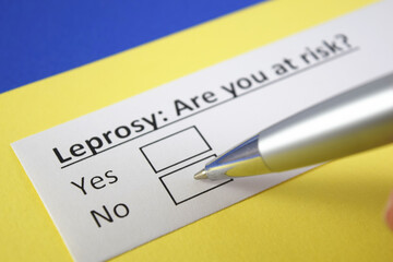 Obraz premium Questionnaire about health problems