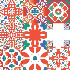 Antique talavera tiles patchworks.