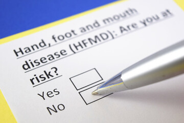 Obraz premium Questionnaire about health problems