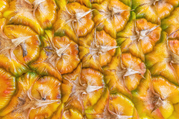 Fototapeta premium Pineapple slice - textured effect. 