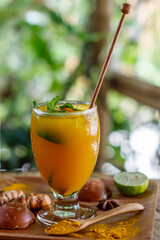 A glass of Jamu 