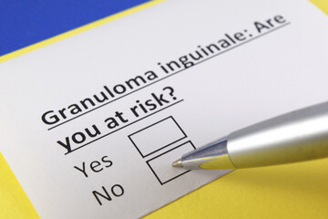 Fototapeta premium Questionnaire about health problems