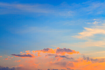 sunset in the sky