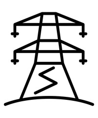 electric power icon vector for web and app