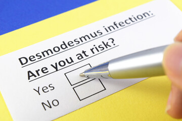 Obraz premium Questionnaire about health problems