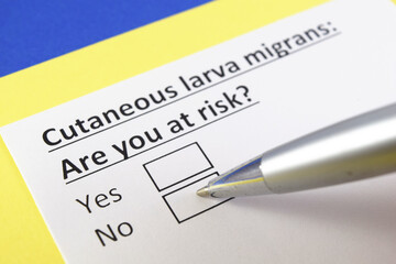 Obraz premium Questionnaire about health problems