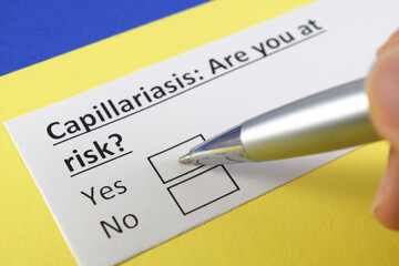 Fototapeta premium Questionnaire about health problems