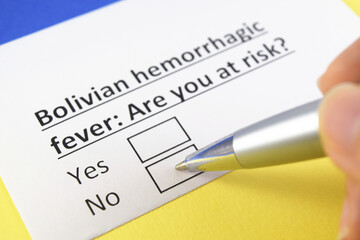 Obraz premium Questionnaire about health problems