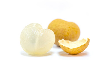 Longan isolated on white background.