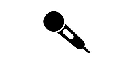 microphone on white background. Mic silhouette.