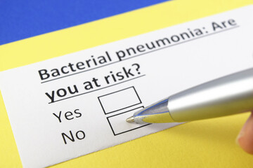Obraz premium Questionnaire about health problems
