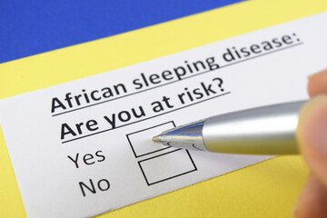 Obraz premium Questionnaire about health problems