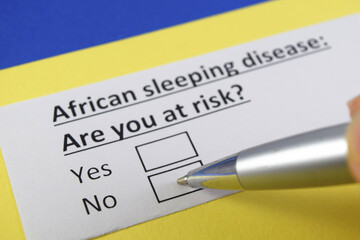 Obraz premium Questionnaire about health problems