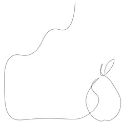 Summer background. Fruit tree pear vector illustration