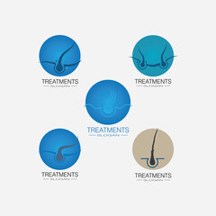 Hair treatments icon illustration