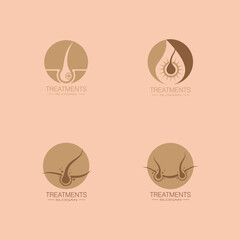 Hair treatments icon illustration