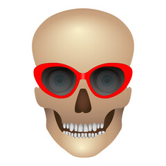 Skull with sunglasses