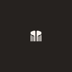Letter M Buildings logo icon template design in Vector illustration