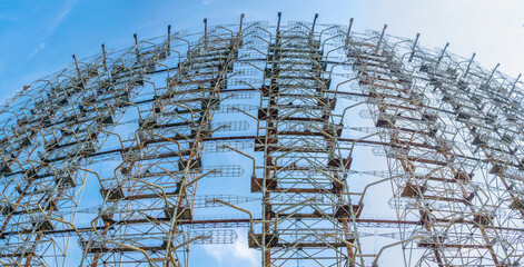 Steel construction of Radar Duga station in the Ukraine