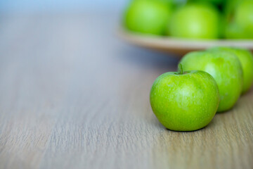 green apples close up
