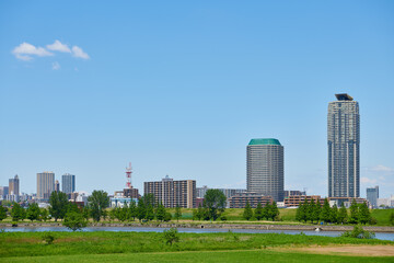 Fototapeta na wymiar Tokyo landscape 2020