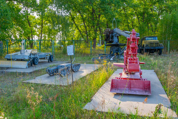 Robots and machines used during liquidation of aftermath of the chernobyl disaster in the Ukraine