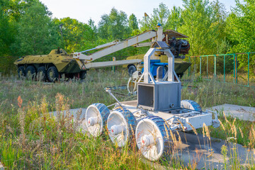 Robots and machines used during liquidation of aftermath of the chernobyl disaster in the Ukraine