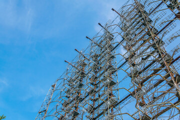 Steel construction of Radar Duga station in the Ukraine