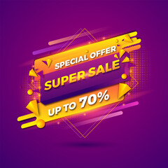 special offer sale template. banner sale. shopping promotion. vector illustration