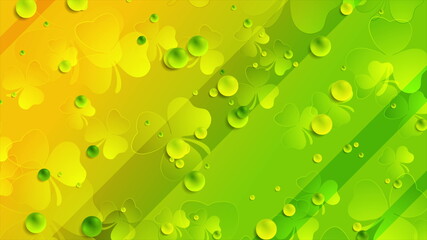St Patrick Day abstract background with shamrock leaves