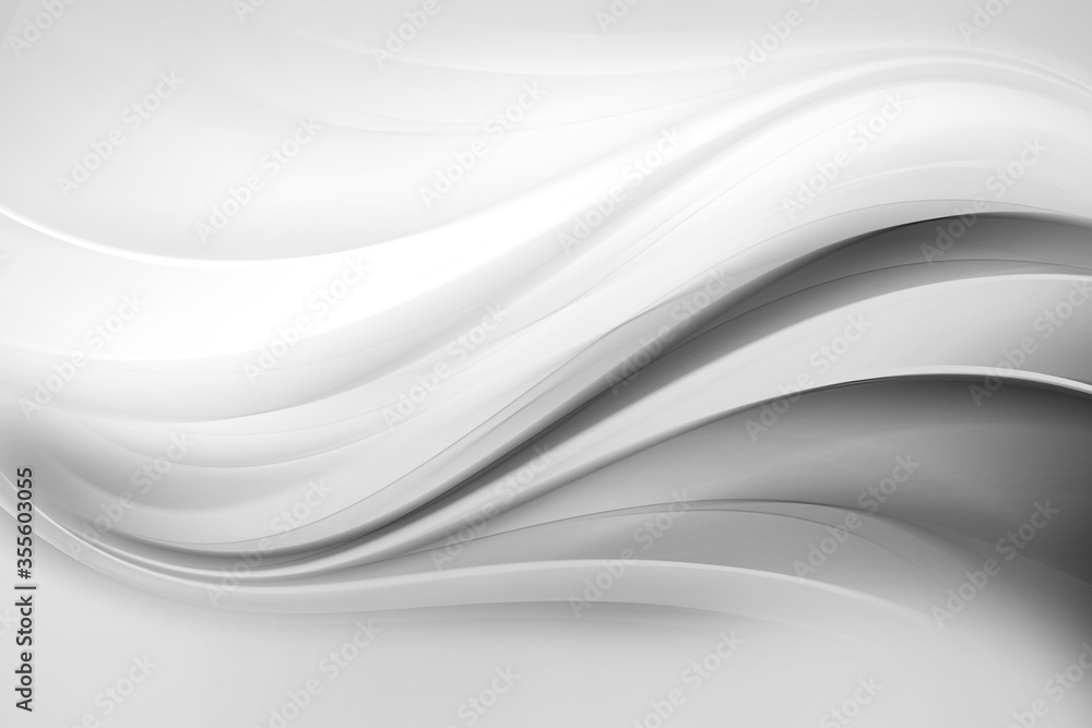Poster white and gray waves business background with shadow.