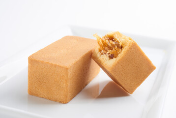 Pineapple cake the traditional Taiwanese pastry on white background