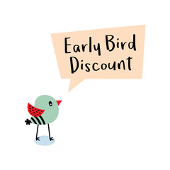 early bird discount message