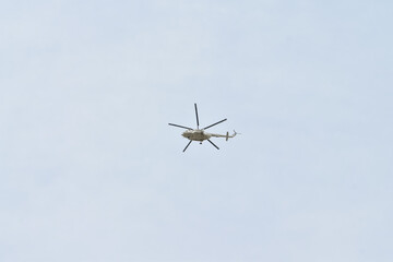 High-flying helicopter Mi-8 (NATO reporting name: Hip) is a medium twin-turbine helicopter, originally designed by the Soviet Union