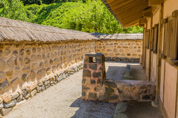 Stone and mud chimney