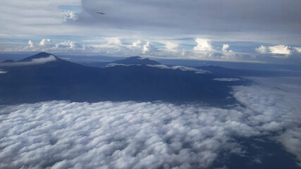 aerial view of the mountains