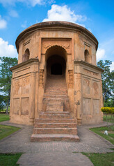 Fototapeta na wymiar Rang ghar sibsagar assam, is a two-storeyed building which once served as the royal sports-pavilion 