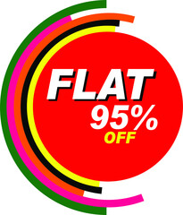 Red Vector Banner flat 95% off
