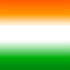 Indian tri colour flag gradient for background. Tri color gradient vector of orange, white and green colour for background.