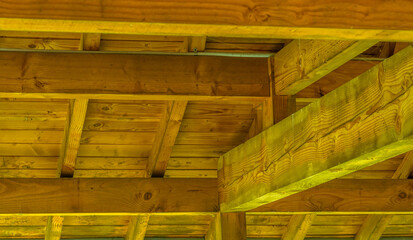 Roof rafters and crossbeams