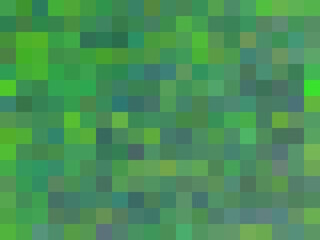 geometric square pixel pattern abstract in green and blue