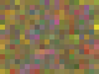 geometric square pixel pattern abstract in green pink yellow