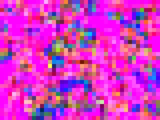 geometric square pixel pattern abstract background in pink blue yellow