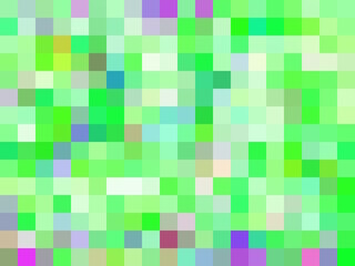 geometric square pixel pattern abstract background in green pink purple